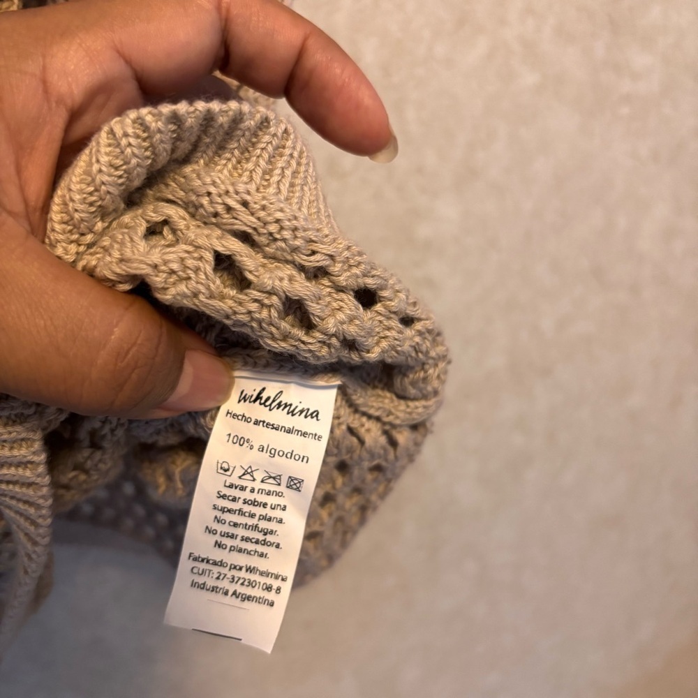 Stylish Tan Knit Cardigan - Picture 4 of 4